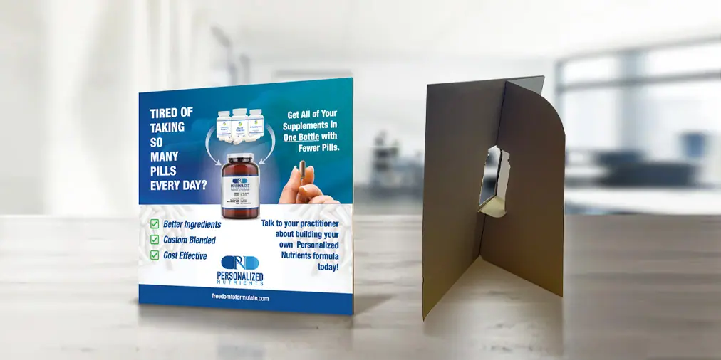 pop-up-pn Generate Patient Interest in Custom Supplement Formulation through Free Customized Pop Up Display.