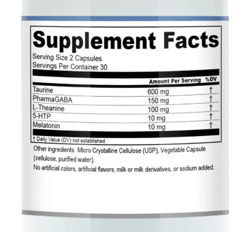 slowwave-5002 Slow Wave Alpha 3.0 Custom Supplement Facts